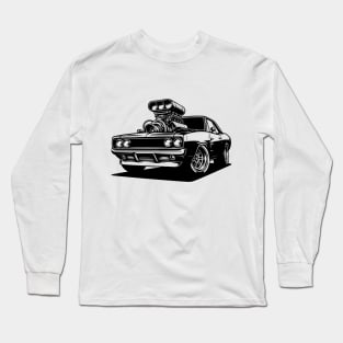 dodge charger with big turbo Long Sleeve T-Shirt